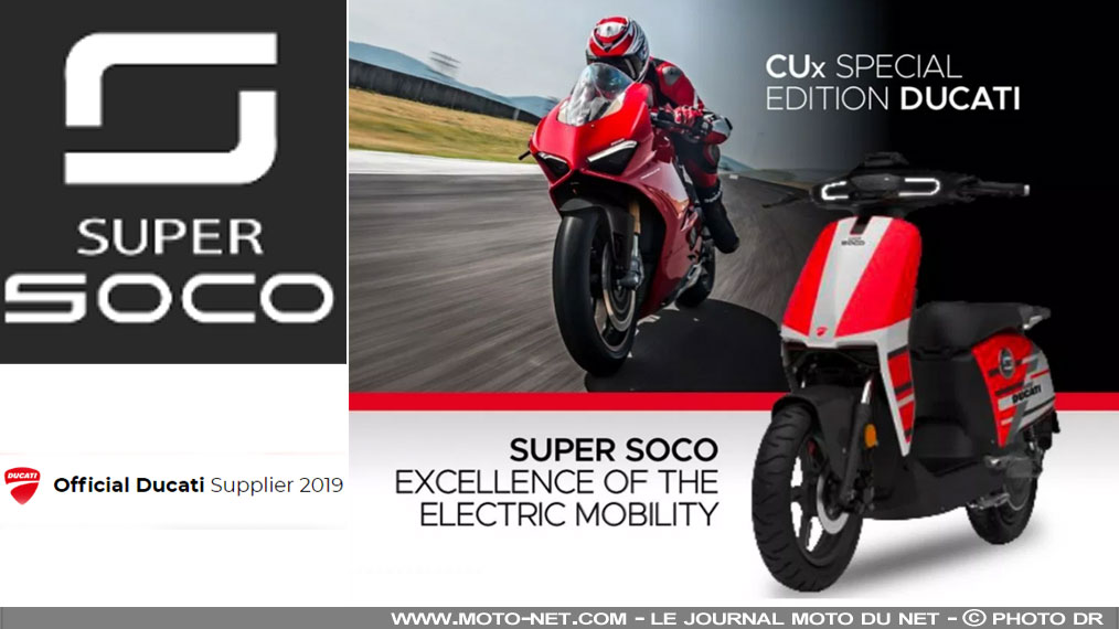 Super Soco CUx Special Edition Ducati : le scooter électrique aux couleurs de Bologne !