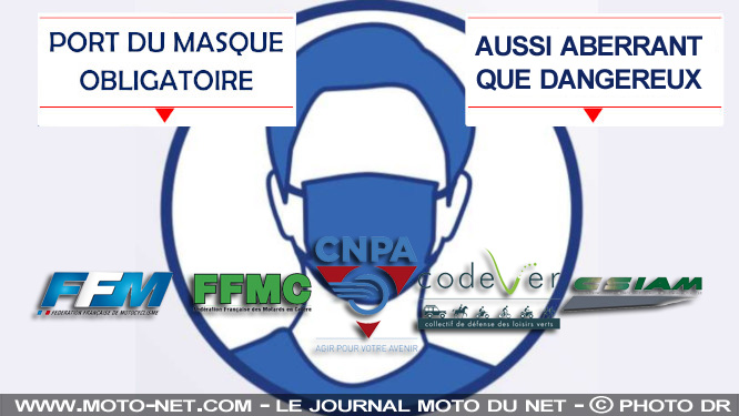 Port du masque pour les motards : les associations et représentants toussent !