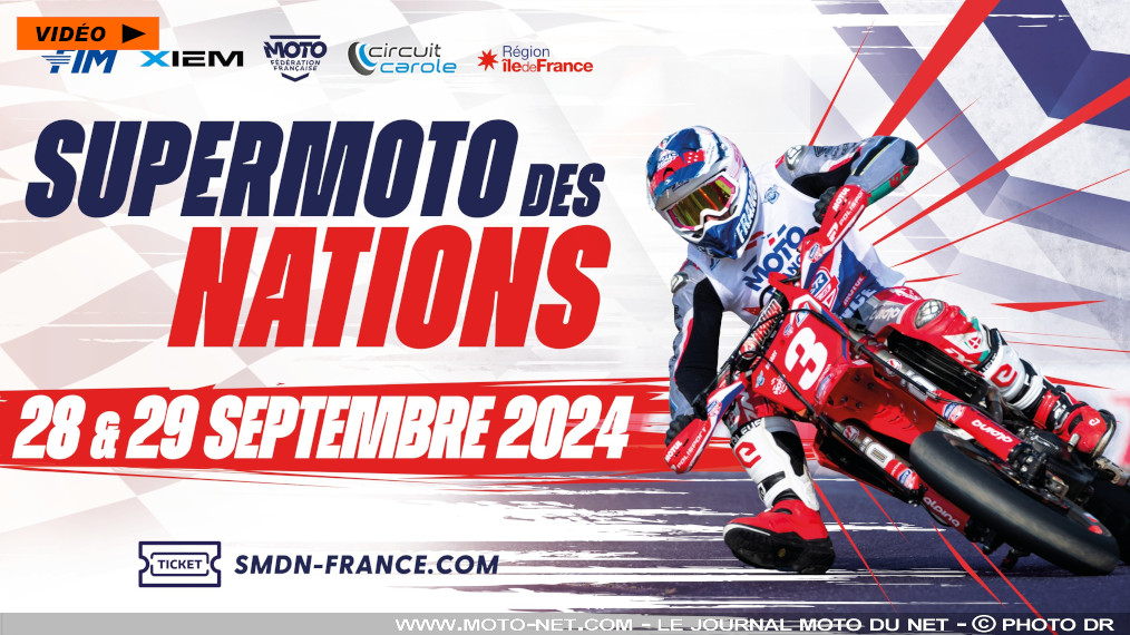 La France organise le Supermoto Des Nations 2024 au circuit Carole

Le championnat du monde par équipe de Supermotard est de retour en France, sur le circuit Carole ! Disputée chaque année dans un pays différent, cette compétition oppose les plus grandes nations de la discipline… et à la fin, c'est la France qui gagne : les Bleus courront pour une treizième étoile, la dixième d'affilée ! Bande-annonce et billetterie.
