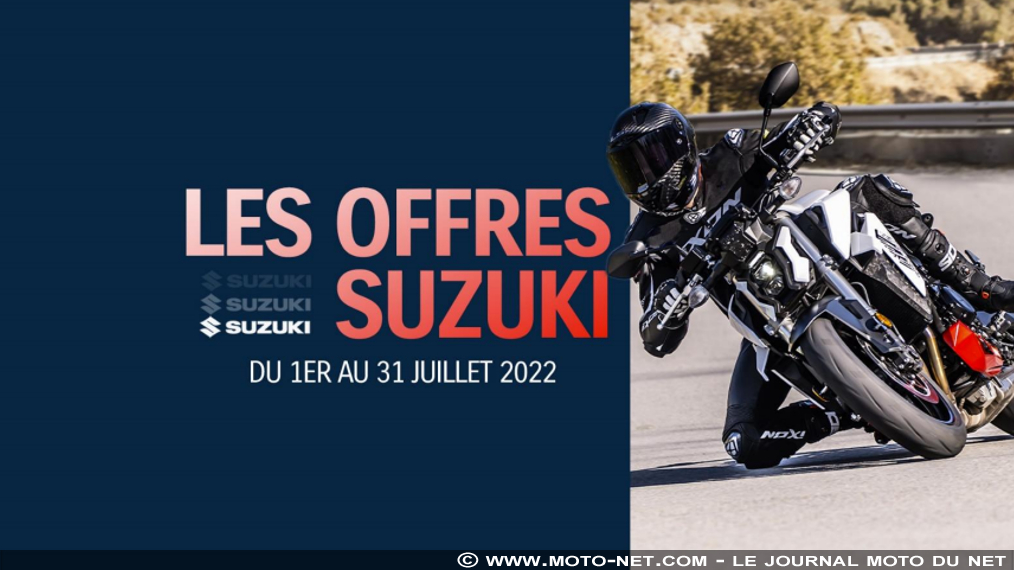 Les bons plans moto de Suzuki cet été