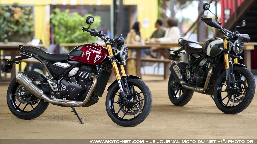 Triumph lâche les tarifs de ses petites Speed 400 et Scrambler 400 X