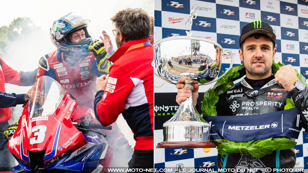 Harrison à nouveau victorieux au TT, Dunlop plus fort que McGuinness

Suite à une tempête sur l'Ile de Man, les premières courses Superstock et Supertwin ont été raccourcies à deux petits… pardon, grands tours de la Snaefell Moutain ! Dean Harrison s'adjuge la première victoire, Michael Dunlop la seconde et bat le record de podiums détenu jusqu'alors par John McGuinness... Ce mardi, le &quot;best frenchie&quot; était Jonathan Goestchy.
