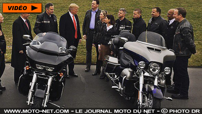 Donald Trump reçoit les représentants de Harley-Davidson à la Maison blanche