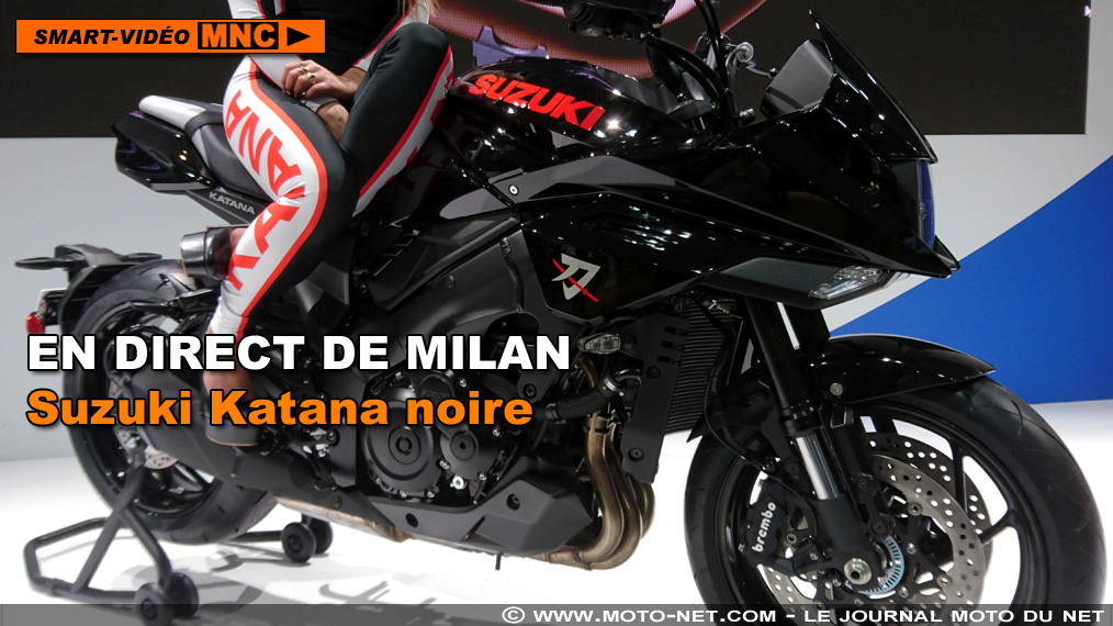 Découverte de la Suzuki Katana noire en direct de l'Eicma