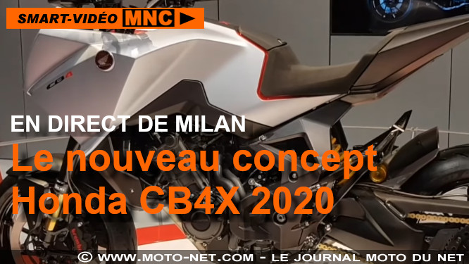 Vidéo : le concept Honda CB4X 2020 au salon de Milan Eicma
