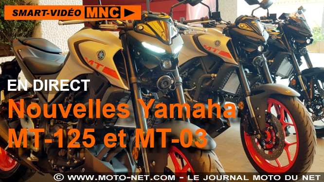 MT-125 et MT-03 : en direct du lancement des nouveaux petits roadsters Yamaha !
