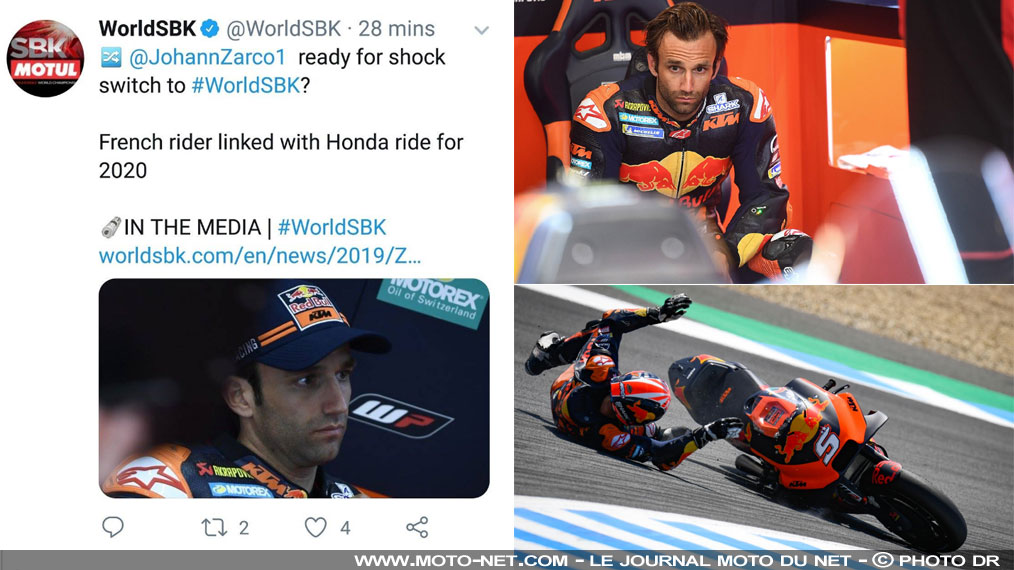 Pour Johann Zarco, les rumeurs de son passage en WorldSBK chez Honda sont des conneries